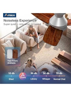 Arabest 30 Inch Low Profile Silver Ceiling Fan with Remote Control and Dimmable Light - Reversible, Quiet Operation - Indoor/Outdoor Use - Bedroom Flush Mount Fan  - Image 4