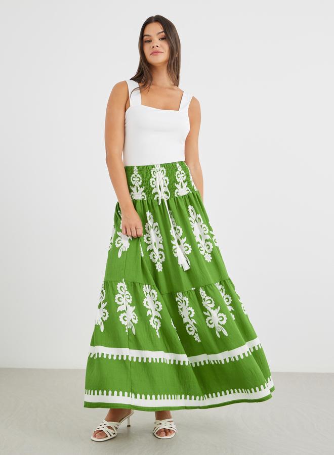 Styli Styli All-Over Printed A-Line Maxi Skirt  - Image 1