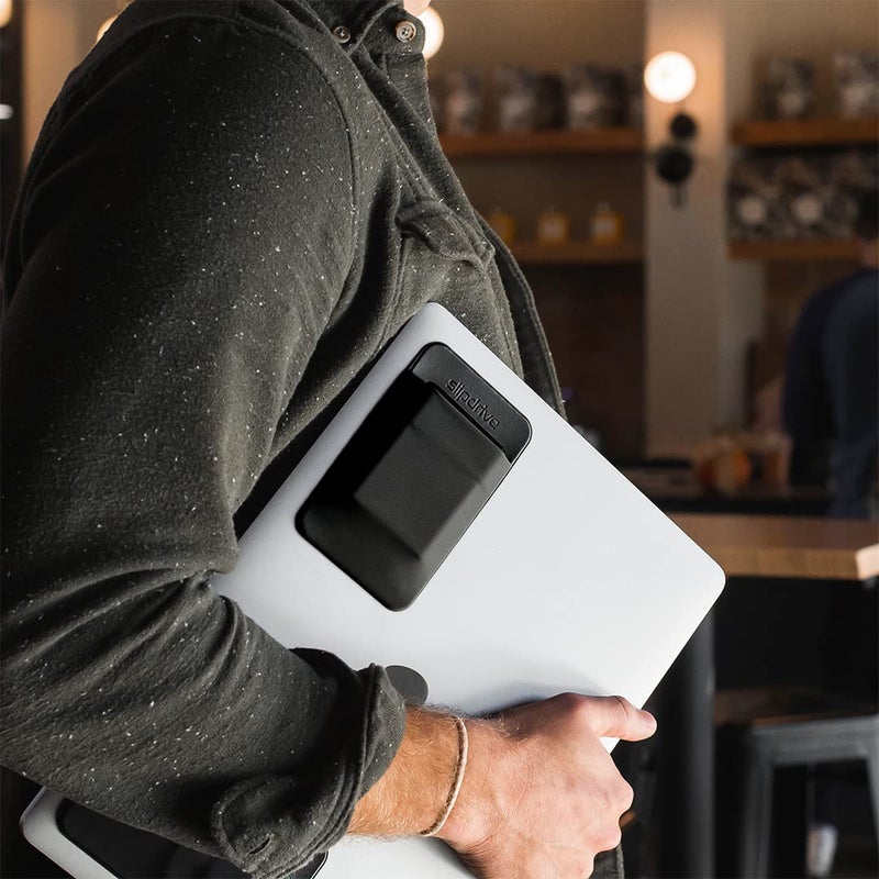 Slipdrive - Portable Hard Drive Sleeve for Laptop - SSD Solid State Drive - Reusable Adhesive - 5â€ x 3.2â€ Stick on External Hard Drive Carrying Case - Travel Pocket Pouch (Small, Aqua) - Image 4