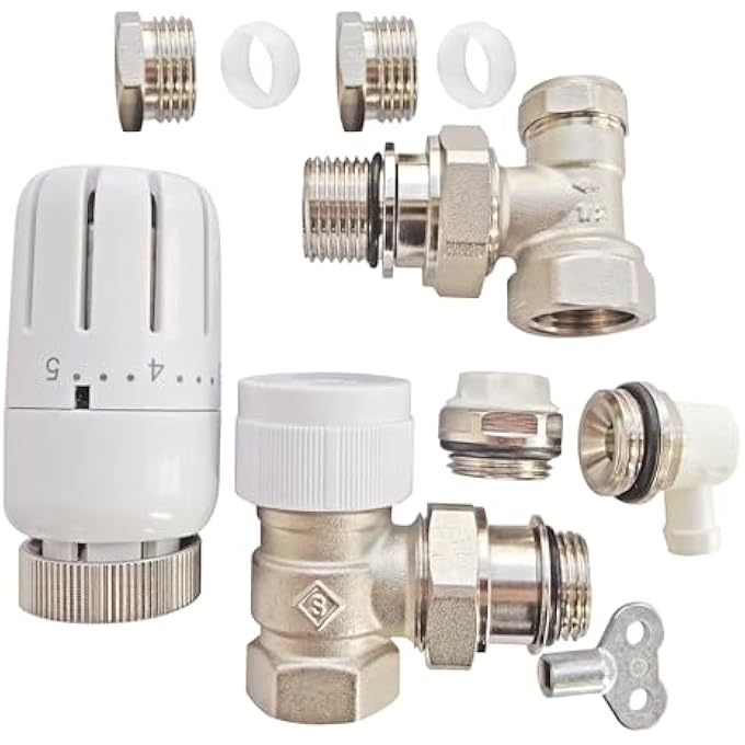 - KIT WITH THERMOSTATIC HEAD T301 UNIVERSAL COMPLETE SQUARE FOR COPPER TUBE D14 - Image 2