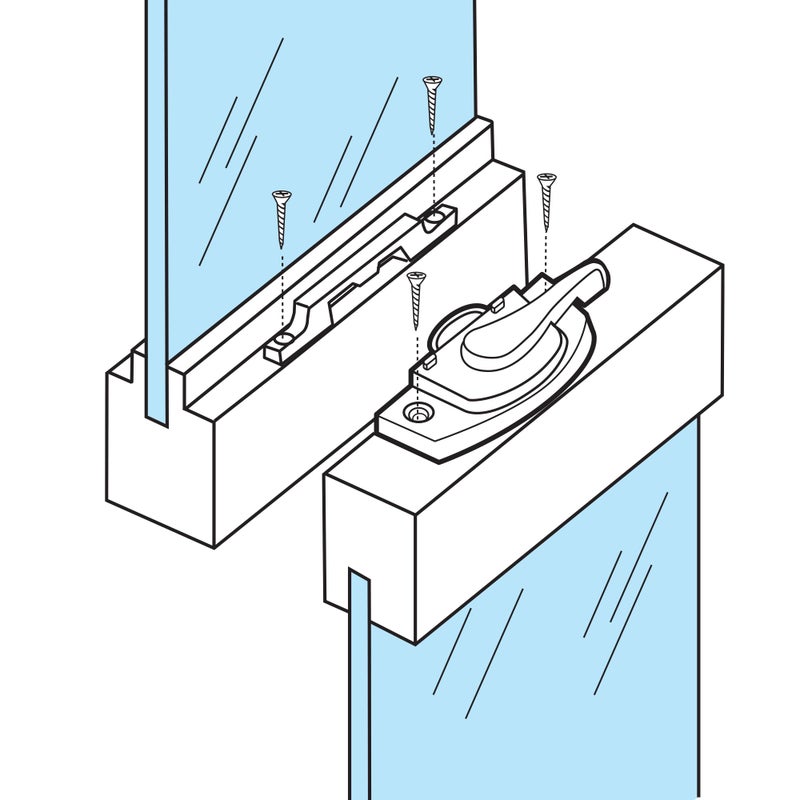 Prime-Line F 2588 Sash Lock, 2-1/16 In. Hole Centers, Fits Single and Double Hung vinyl Windows, Diecast, White, (Single Pack) - Image 3
