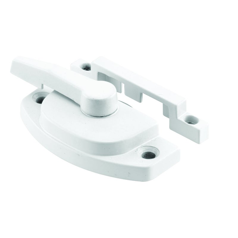 Prime-Line F 2588 Sash Lock, 2-1/16 In. Hole Centers, Fits Single and Double Hung vinyl Windows, Diecast, White, (Single Pack) - Image 1