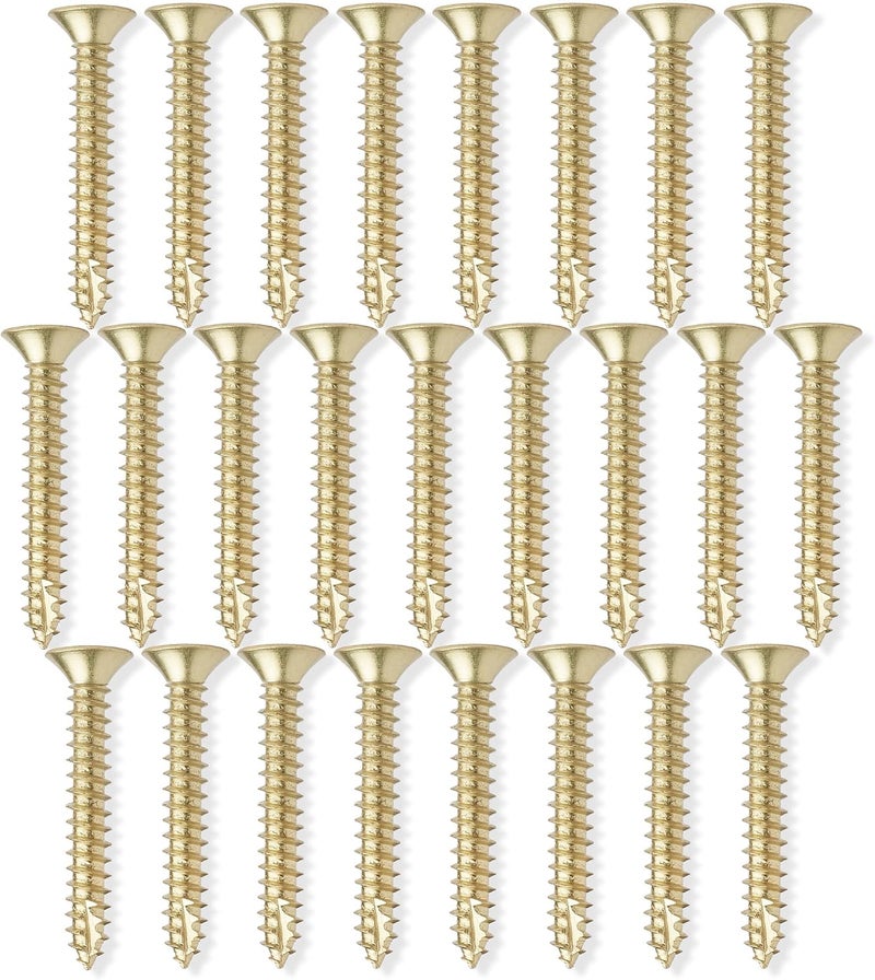 CAULDHAM Store Bright Brass Wood Screws #9 x 1-1/2 Inch for Door Hinges - 25 Pack - Image 3