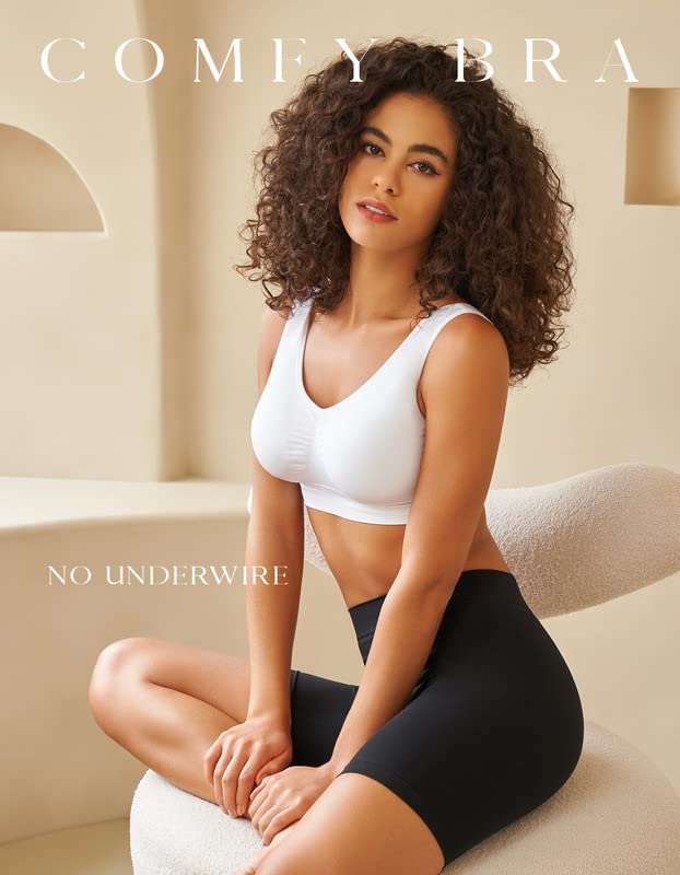 SIMIYA Womens Sports Bras, Yoga Comfort Seamless Stretchy Sports Bra for Women 3 Pack - Image 2