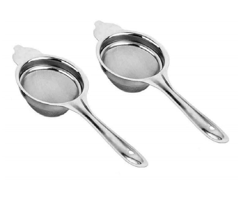 RSPTJM Stainless Steel Chai Chalni | Tea & Coffee Strainer/Channi for Kitchen - Strong Net/Jali/Mesh/Filter (Pack of 2) - Image 3