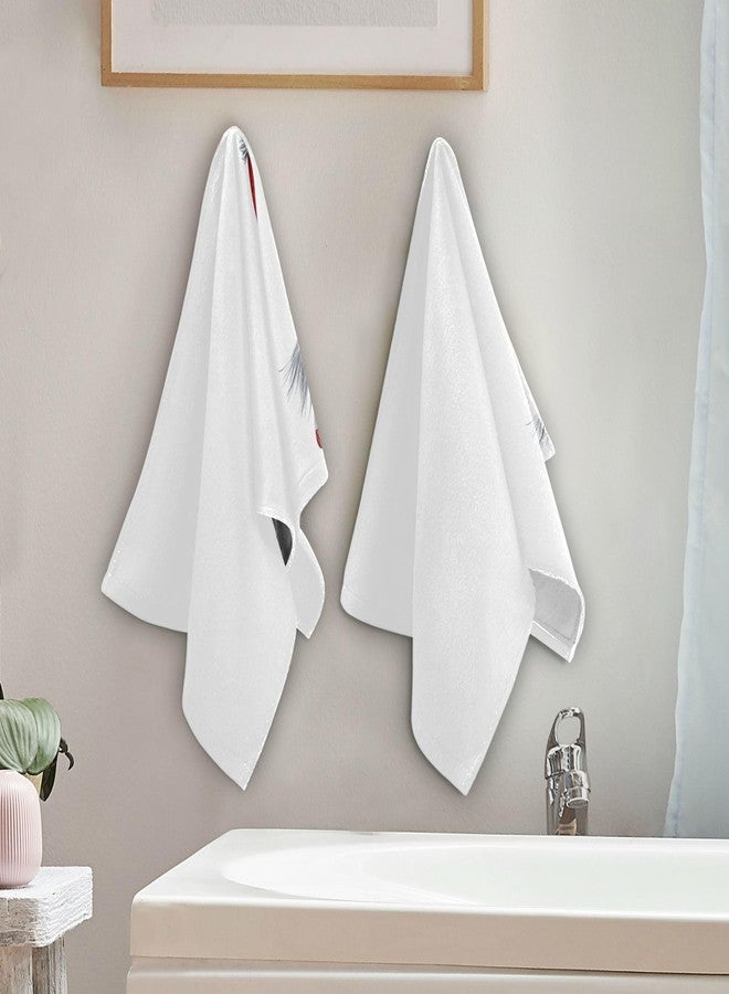 مناشف حمام صغيرة من Vdsrup بتصميم قزم عيد الميلاد، مزينة برسومات ندفات الثلج الشتوية، طقم من مناشف حمام صغيرة، منشفة وجه ناعمة للضيوف، مناشف مطبخ رقيقة، زينة للشاي والأطباق، مقاس 14 × 28 بوصة - Image 3