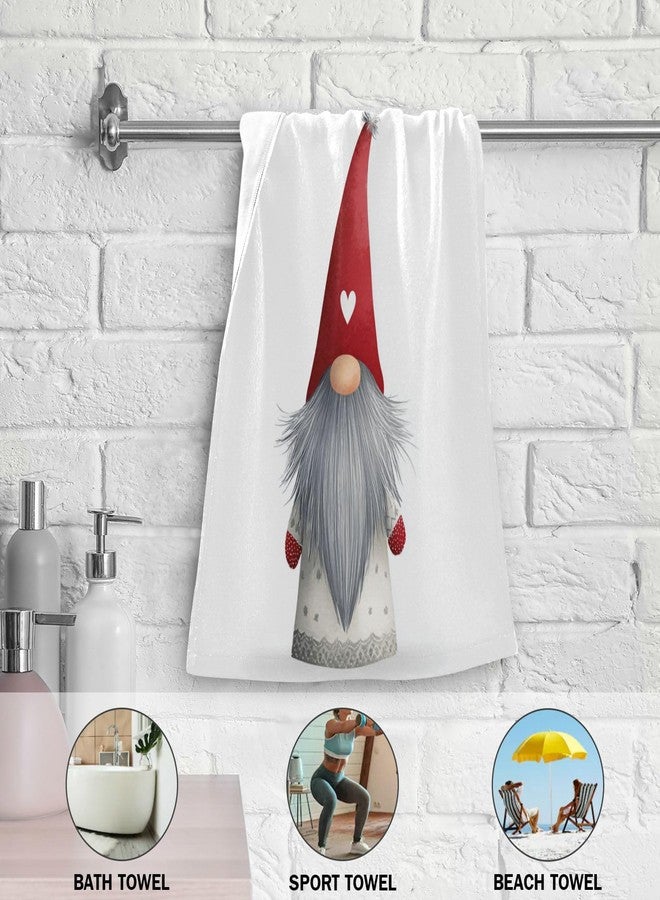 مناشف حمام صغيرة من Vdsrup بتصميم قزم عيد الميلاد، مزينة برسومات ندفات الثلج الشتوية، طقم من مناشف حمام صغيرة، منشفة وجه ناعمة للضيوف، مناشف مطبخ رقيقة، زينة للشاي والأطباق، مقاس 14 × 28 بوصة - Image 5