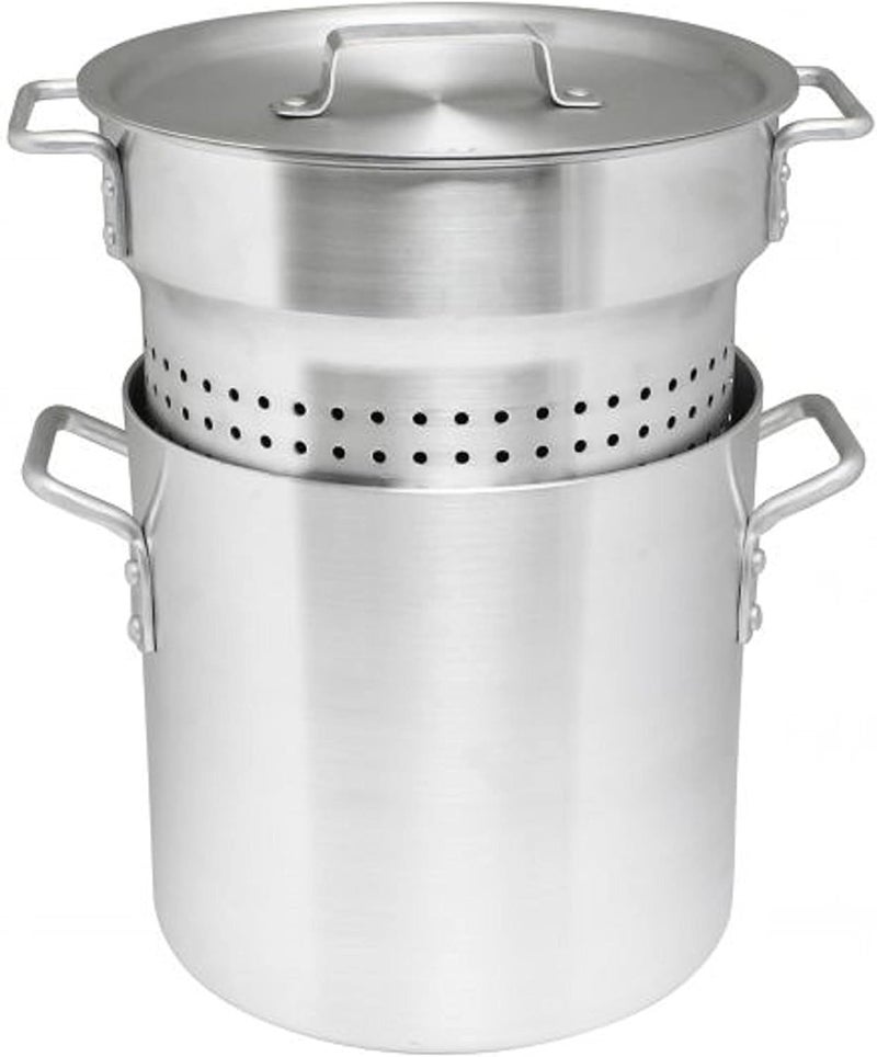 TrueCraftware TrueCraftware12 qt Aluminum Pasta Cooker 3 Piece Set Multipurpose Pasta Pot with Strainer Lid Pasta Pot Cookware for Spaghetti Vegetable Blanching Home Kitchen Restaurant  - Image 1