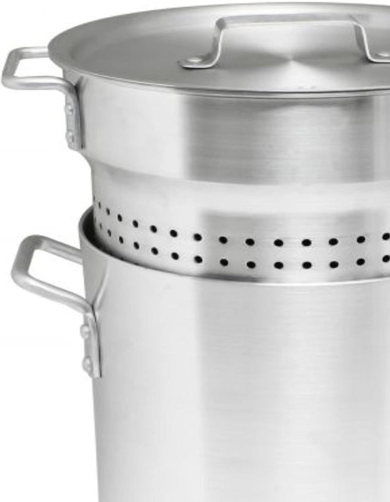 TrueCraftware TrueCraftware12 qt Aluminum Pasta Cooker 3 Piece Set Multipurpose Pasta Pot with Strainer Lid Pasta Pot Cookware for Spaghetti Vegetable Blanching Home Kitchen Restaurant  - Image 5