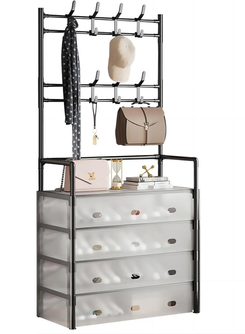 DubaiGallery Clothes Hat Hangers Shoe Rack Multi-ayer Shoe Rack Simple Floor Shoes and Hat Racks Load-bearing Living Room Organizer Shelf - Image 1