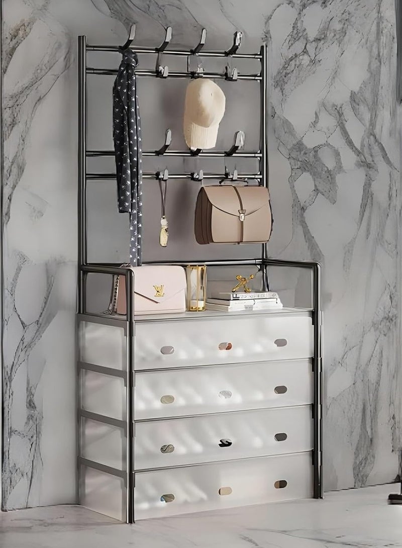 DubaiGallery Clothes Hat Hangers Shoe Rack Multi-ayer Shoe Rack Simple Floor Shoes and Hat Racks Load-bearing Living Room Organizer Shelf - Image 4