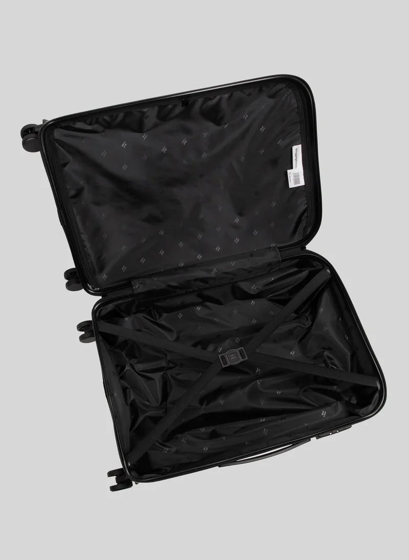 Matalan IT Luggage Black Hard Suitcase