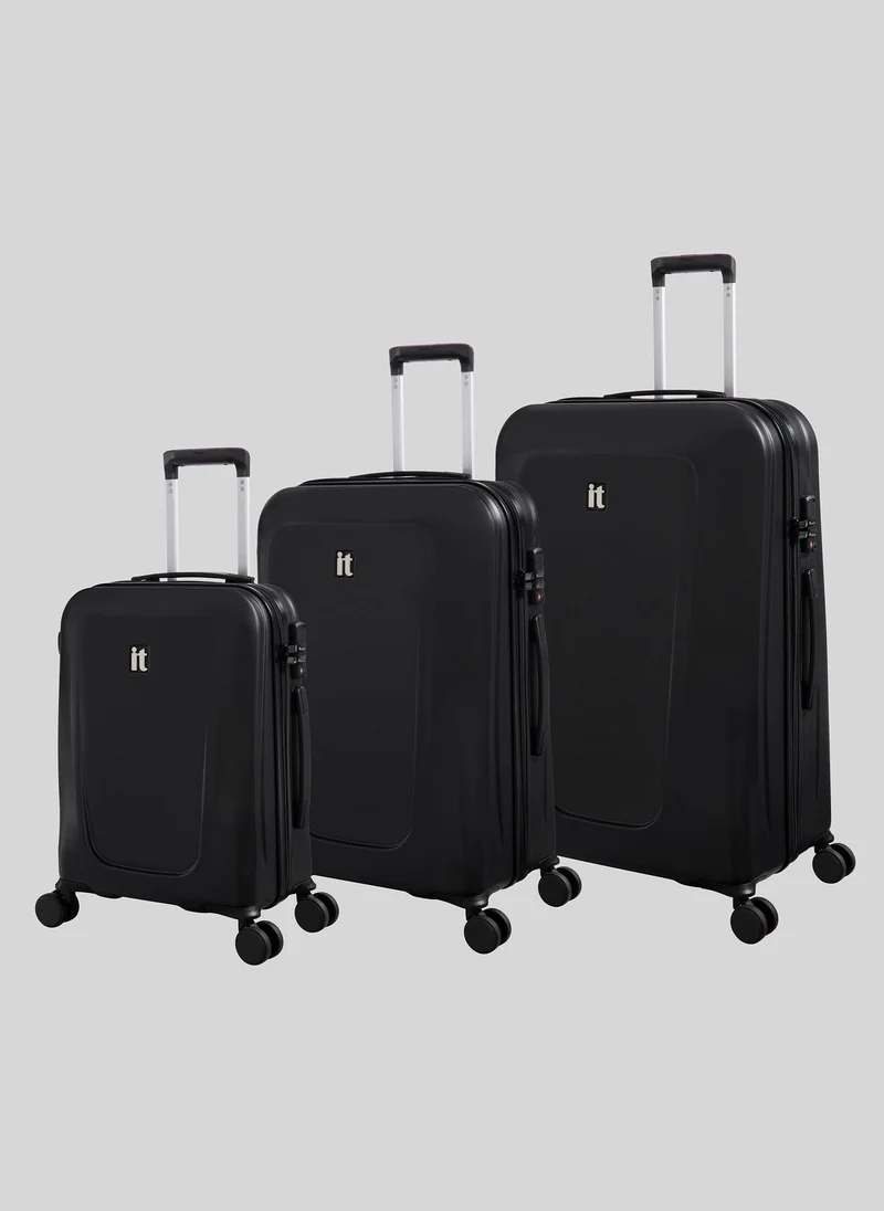Matalan IT Luggage Black Hard Suitcase
