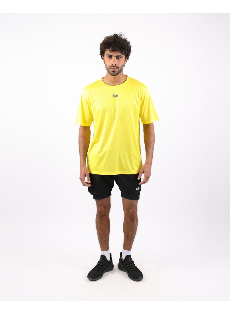 أتوم تيشيرت رياضي رجالي Atum Prime Fit أصفر - Image 3