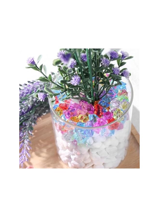 The Bros Colorful Acrylic Fake Ice Rocks, 0.95x14mm Crushed Ice Rocks, Small Plastic Gems for Vase Fillers, Home Table Decorations, and Crafts, About 1200PCS, Random Color  - Image 2