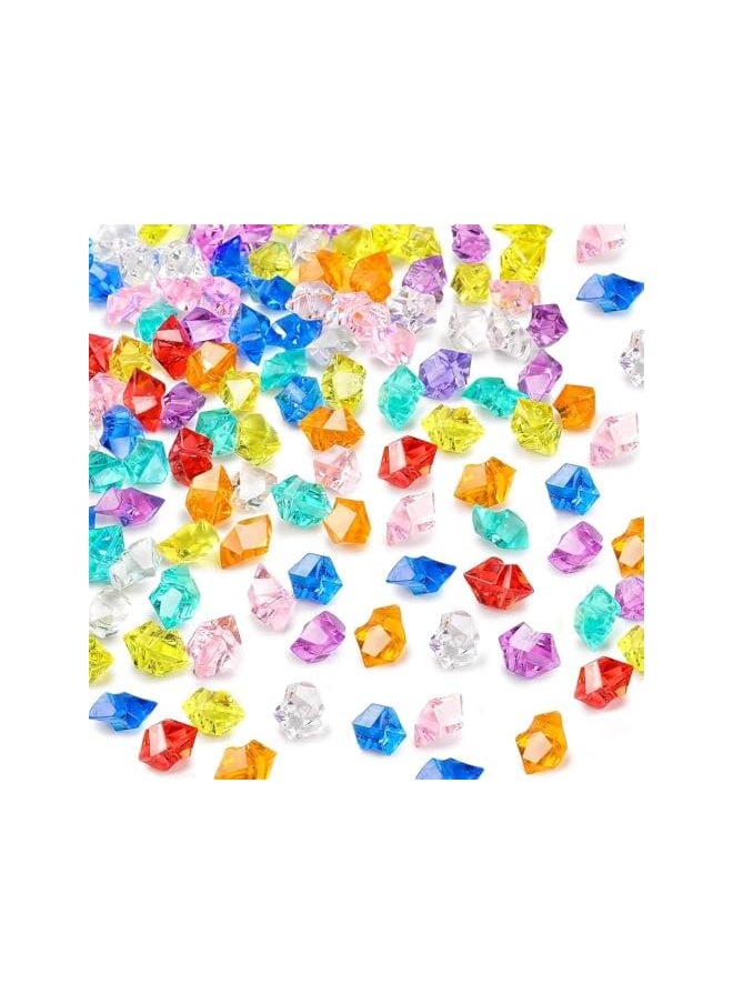 The Bros Colorful Acrylic Fake Ice Rocks, 0.95x14mm Crushed Ice Rocks, Small Plastic Gems for Vase Fillers, Home Table Decorations, and Crafts, About 1200PCS, Random Color  - Image 3