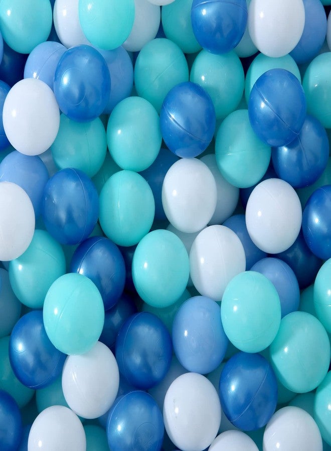 STARBOLO Ball Pit Balls for Kids, Plastic Play Balls Blue Balls for Ball Pits, Baby Pool Water Toys for Baby, Toddlers, Boys Phthalate Free BPA Free, 100pcs with Storage Bag - Image 1