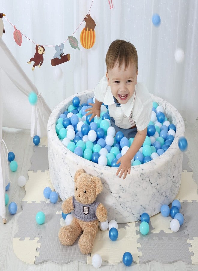STARBOLO Ball Pit Balls for Kids, Plastic Play Balls Blue Balls for Ball Pits, Baby Pool Water Toys for Baby, Toddlers, Boys Phthalate Free BPA Free, 100pcs with Storage Bag - Image 3