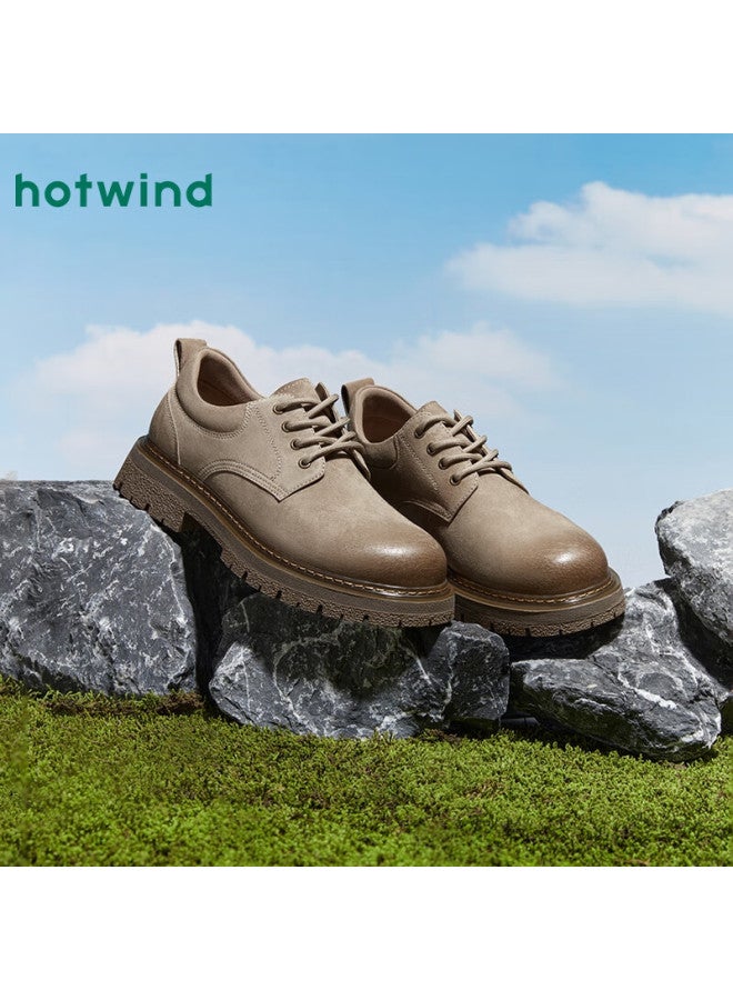 Hotwind Men's Trendy Versatile Work Shoes New Spring Autumn Fashion Retro Outdoor Hiking Casual Shoes - Image 3