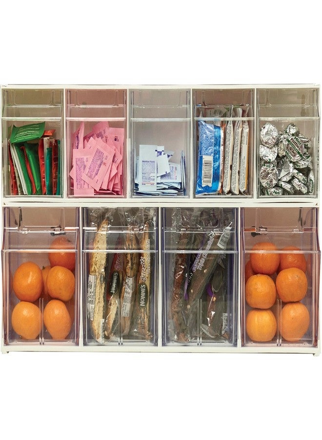 Deflecto Tilt Bins, Interlocking 5-Bins, 23" x 5" x 6.5 ", White (20503OP) - Image 2