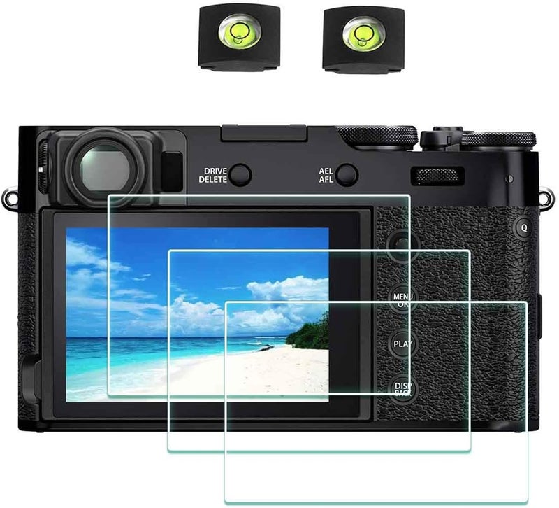 ULBTER حماية شاشة لكاميرا فوجي فيلم X100VI X100V [3 عبوات] مع غطاء حذاء ساخن، زجاج مقسى بسمك 0.3 مم وصلابة 9H مضاد للخدش ومضاد لبصمات الأصابع ومضاد للفقاعات - Image 1
