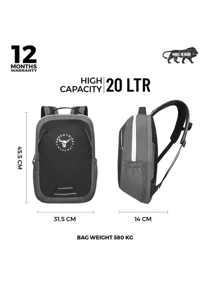 URBAN TRIBE URBAN TRIBE Amigo Lite Laptop Backpack, Black, L, Casual