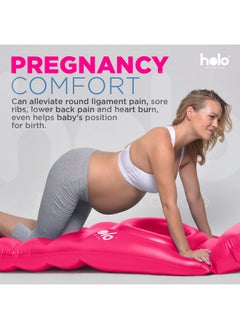 HOLO The Original Inflatable Pregnancy Pillow Full Body Maternity Airbed/Float With Hole For Tummy For Ultimate Sleeping Support & Comfort Say Goodbye To Pregnancy Related Aches And Pains (Pink)  - Image 4