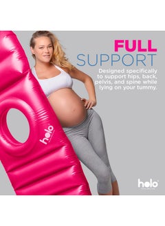 HOLO The Original Inflatable Pregnancy Pillow Full Body Maternity Airbed/Float With Hole For Tummy For Ultimate Sleeping Support & Comfort Say Goodbye To Pregnancy Related Aches And Pains (Pink)  - Image 3