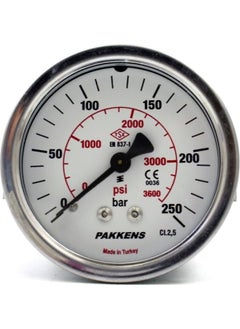 KAMPA Pakkens 0-250 Bar 63 Mm Rear Mounted Panotype Dry Manometer G 1/4 Inch  - Image 1