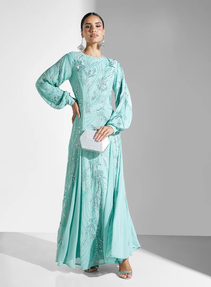 ماري Adiva Embellished Crew Neck Dress