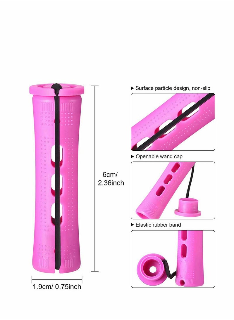 Excefore - Hair Perm Rods,60 Pcs Non-Slip Hair Rollers Plastic Cold Wave Rods Short Curlers Rod with Elastic Rubber Band Perming Rods Curlers Hair Rollers Curlers for Hairdressing Styling - Image 1