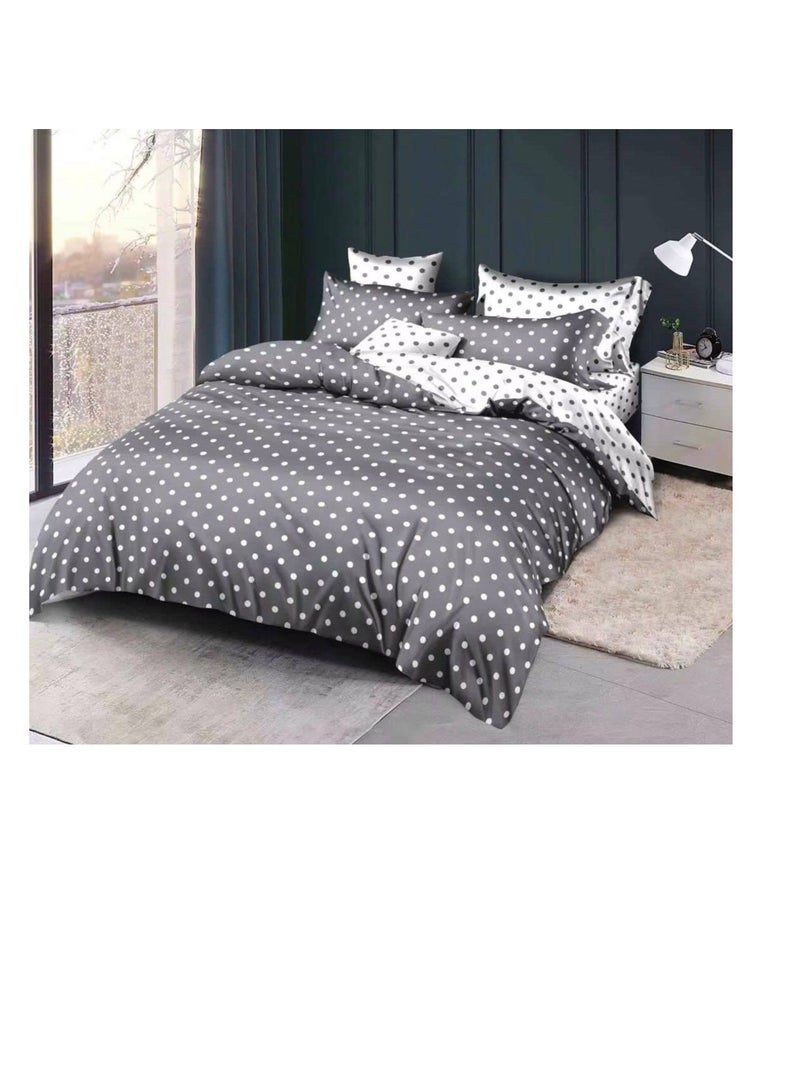 King size comforter set duvet insert 6 pieces set, 1 fixed duvet, 1 bed sheet, 4 pillow cover, size 220*240 soft comforter com16