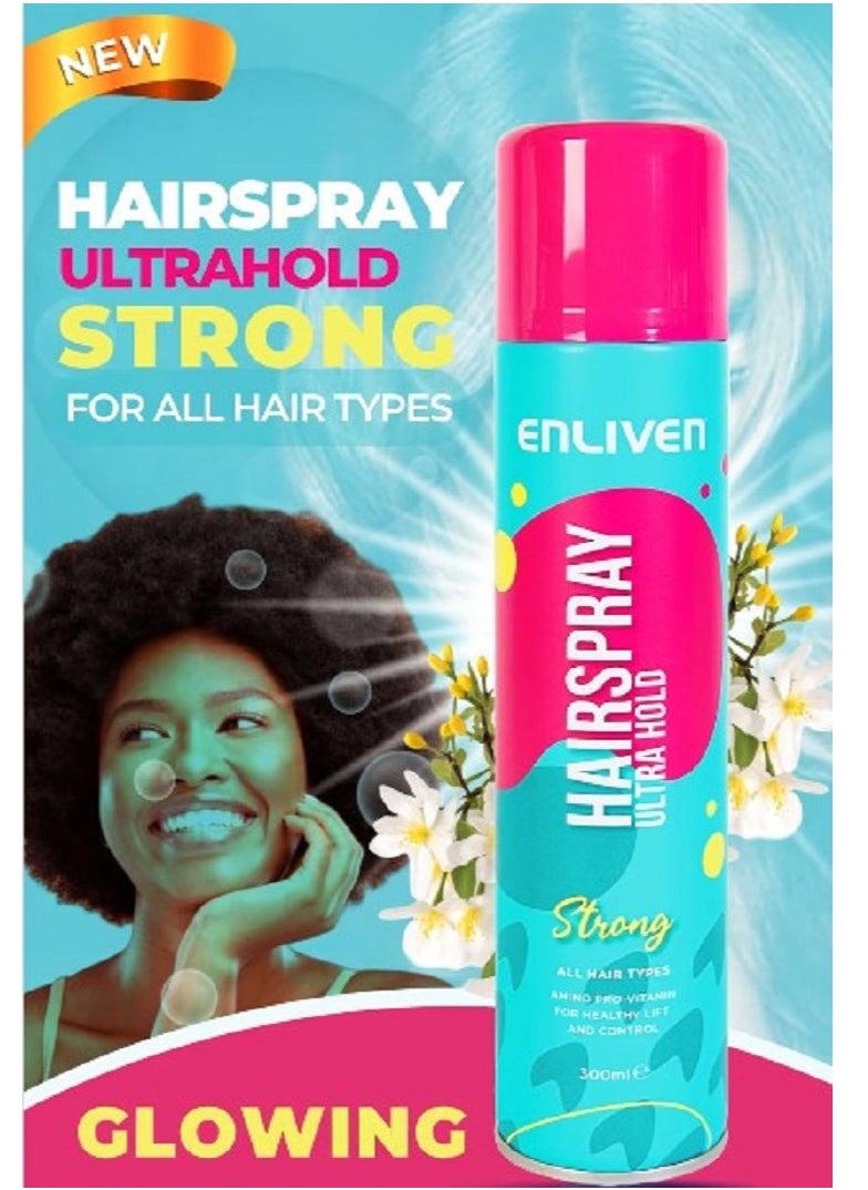 ENLIVEN Hair Spray Ultra Hold 300ml  - Image 3