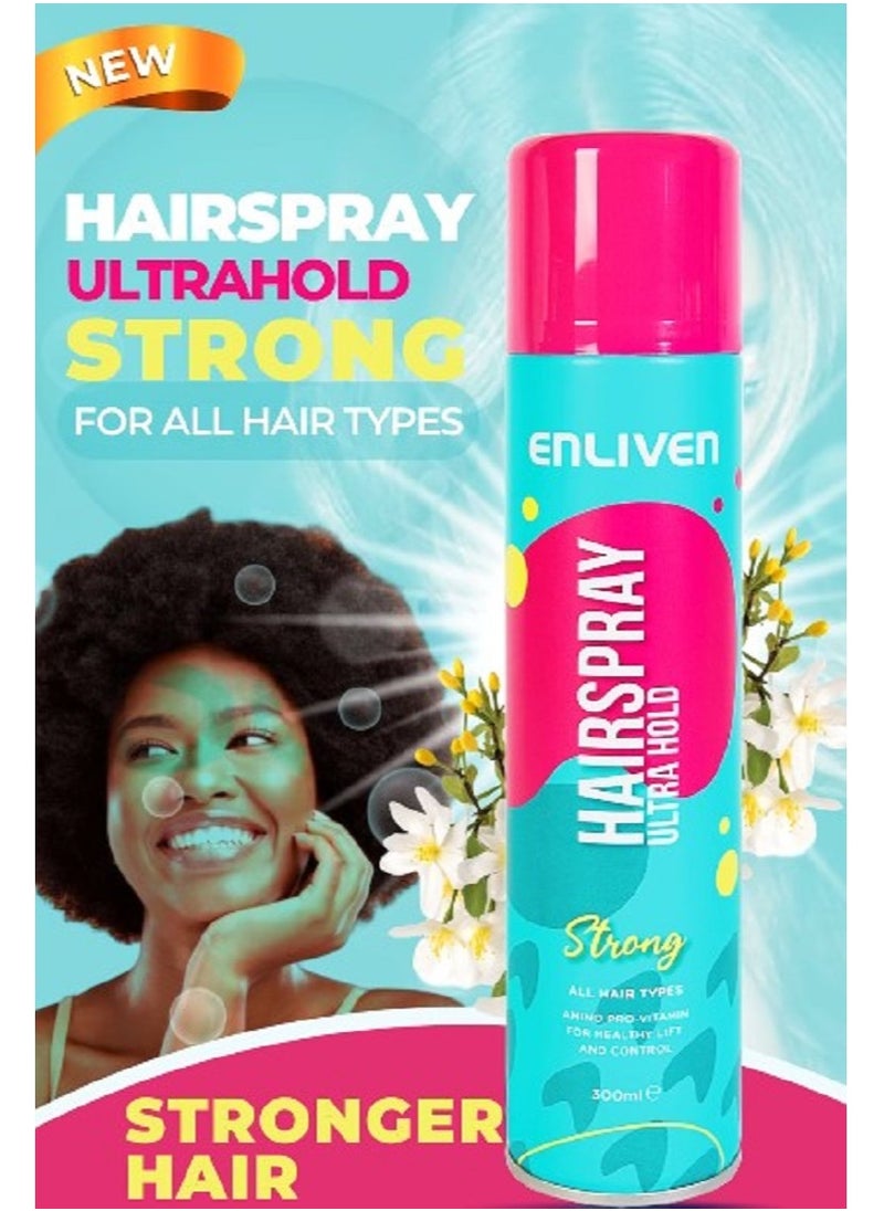 ENLIVEN Hair Spray Ultra Hold 300ml  - Image 4
