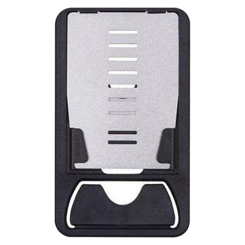 Metal Folding Phone Stand Adjustable Tablet Holder For Mobile Devices Compact Dark Travel Office - Image 2