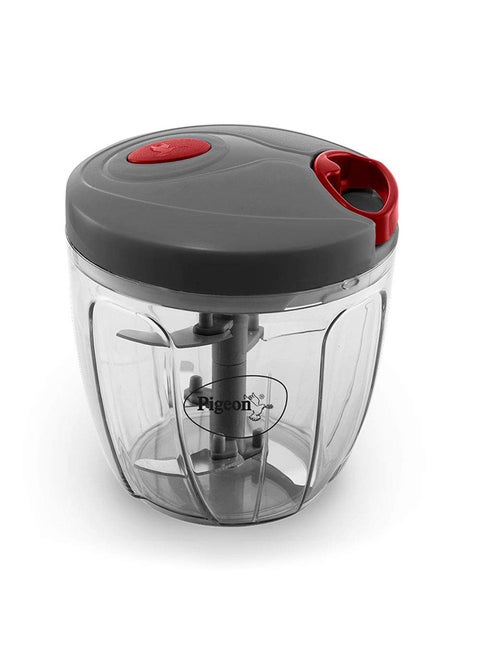 Pigeon by Stovekraft Handy and Compact Chopper with 5 Blades for Effortlessly Chopping Vegetables and Fruits for Your Kitchen (XL, 900 ml, Grey)