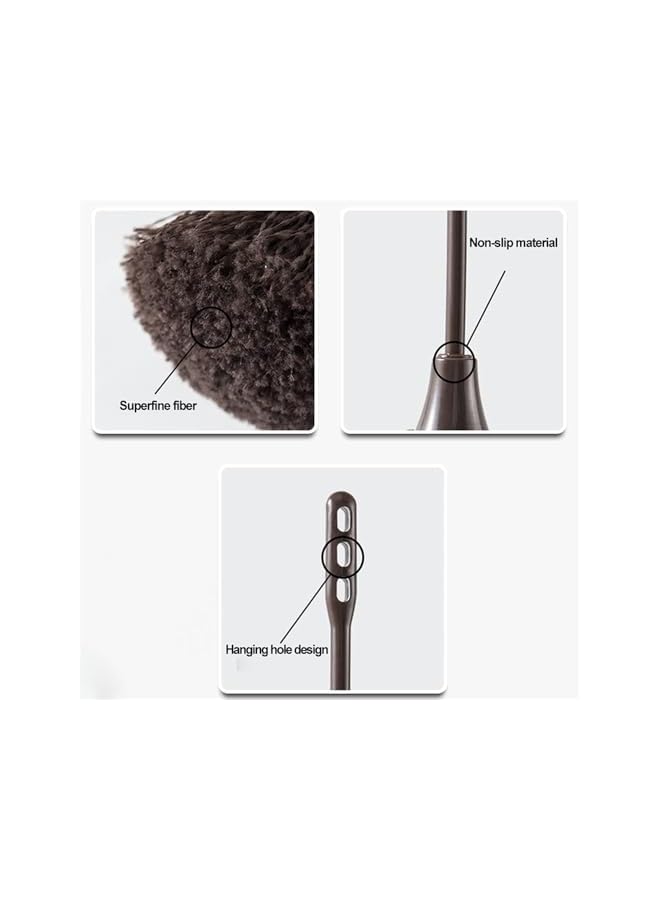 PROMASS 2 Pack Microfiber Delicate Duster, Comfortable Non Slip Handle, Mini Dusting Wand Washable Mini Brush, Washable Dusting Brush for Blinds Kitchen Keyboard Office (Coffee) - Image 5