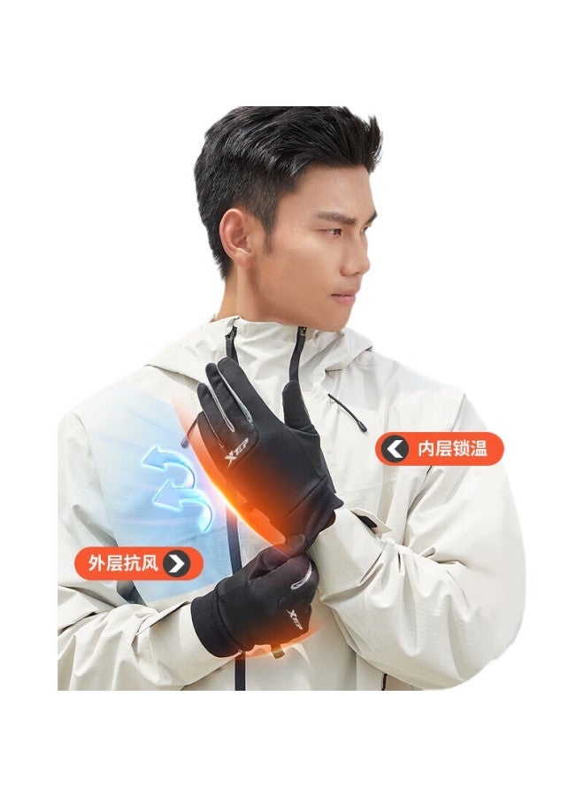 XTEP Cycling Gloves, Winter Warm, For Men And Women, Anti-Freeze, Windproof, Bicycle Leather, Outdoor Sports, Touchscreen Compatible, Ski Gloves - Image 2