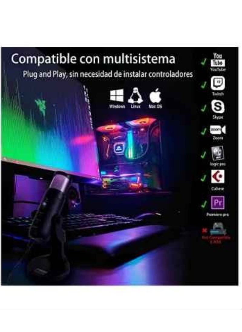 ELTRAZONE PW9 Professional Metal Voice Recording Usb Condenser Studio And Podcast Recording Gaming Microphones  - Image 2