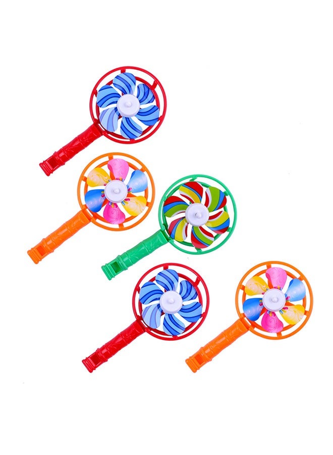 NIBEMINENT 5 Pieces Of Children Colorful Windmill Whistle Musical Developmental Toy Party Props 20 x 10 20cm