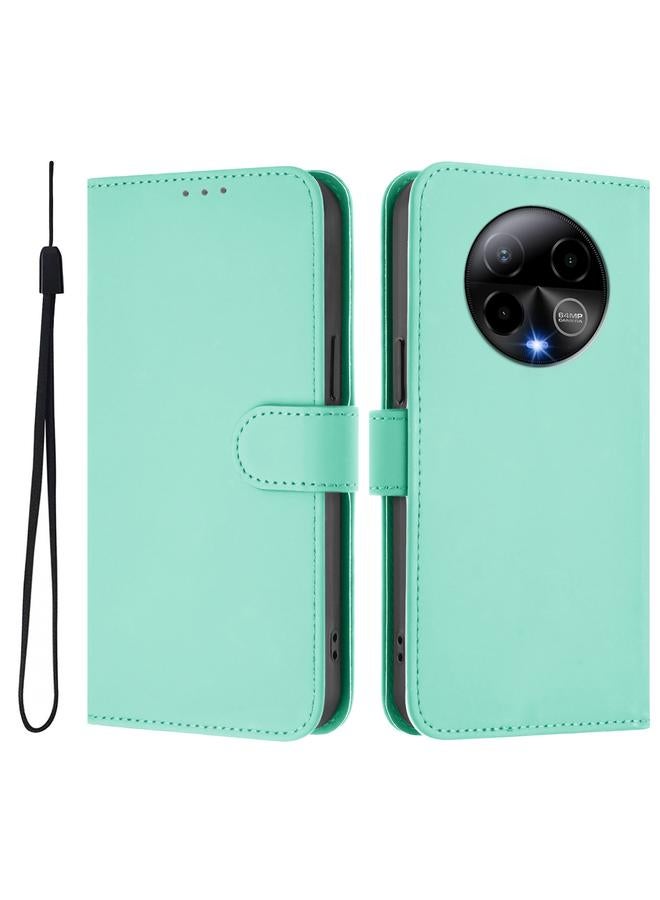 Case For BLU Bold K50 Skin Feel Solid Color Leather Phone Case with Lanyard
