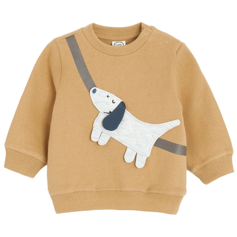 Cool Club LIGHT BROWN COTTON, POLYESTER SWEATSHIRT