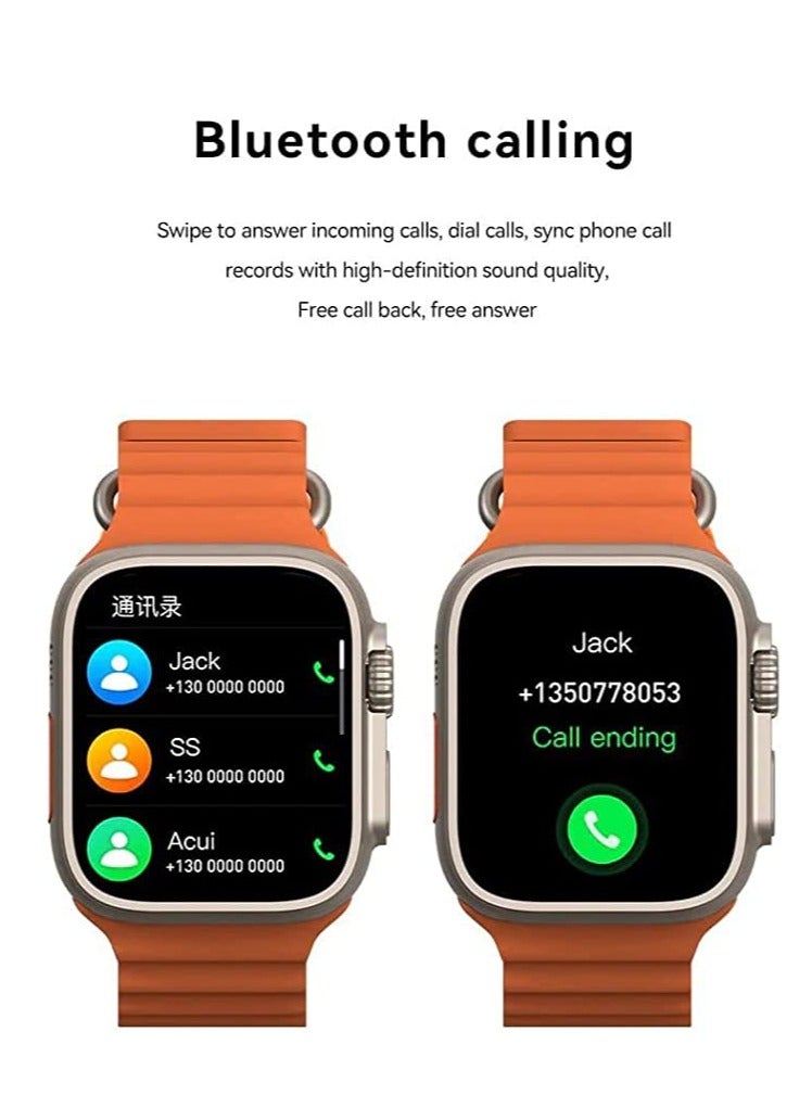 adhomax New T900 Ultra 2 smart watch Elegant Design 2.2" NFC, infinite display, Fitness Tracker, Heart Rate, Bluetooth, Wireless Charging, works with IOS and android, for men and women - Image 4