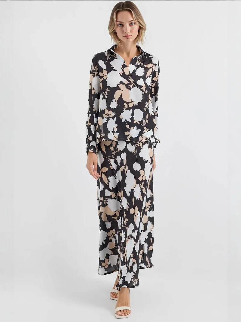 BDART Long Sleeve Floral Two-Piece Coord Set