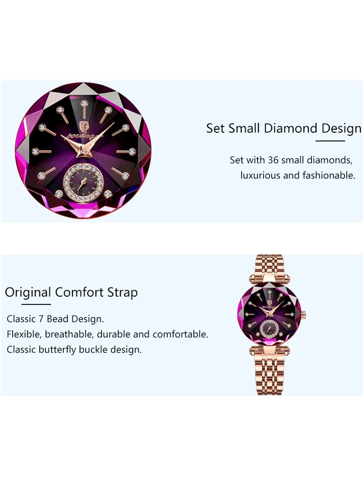 POEDAGAR - Women's Waterproof Luminous Quartz Classic Wrist Watch - Image 1