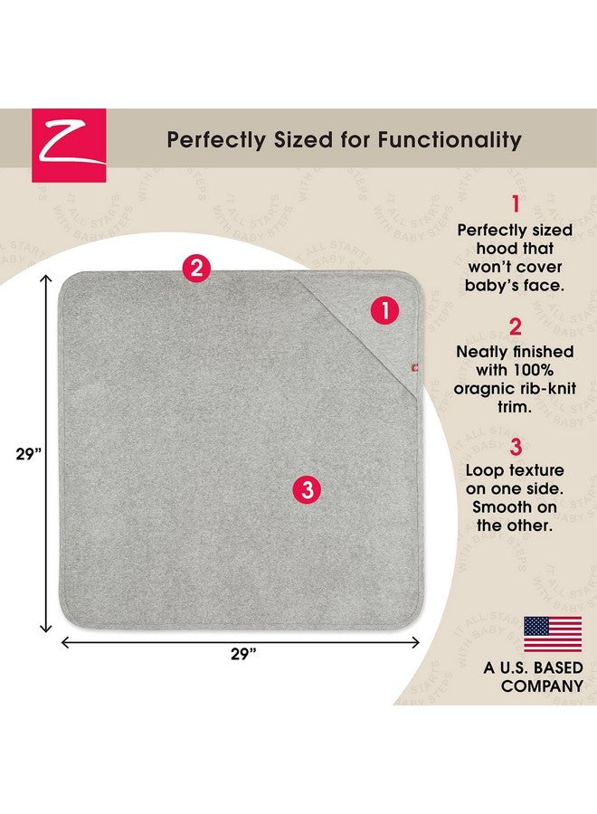 Zutano Hooded Baby Towels, Organic Cotton Baby Bath Towel, Ultra Soft and Absorbent Baby Towel for Newborn and Infant | Girl, Boy, and Unisex Towel Set, Strawberries, 2-Pack - Image 4