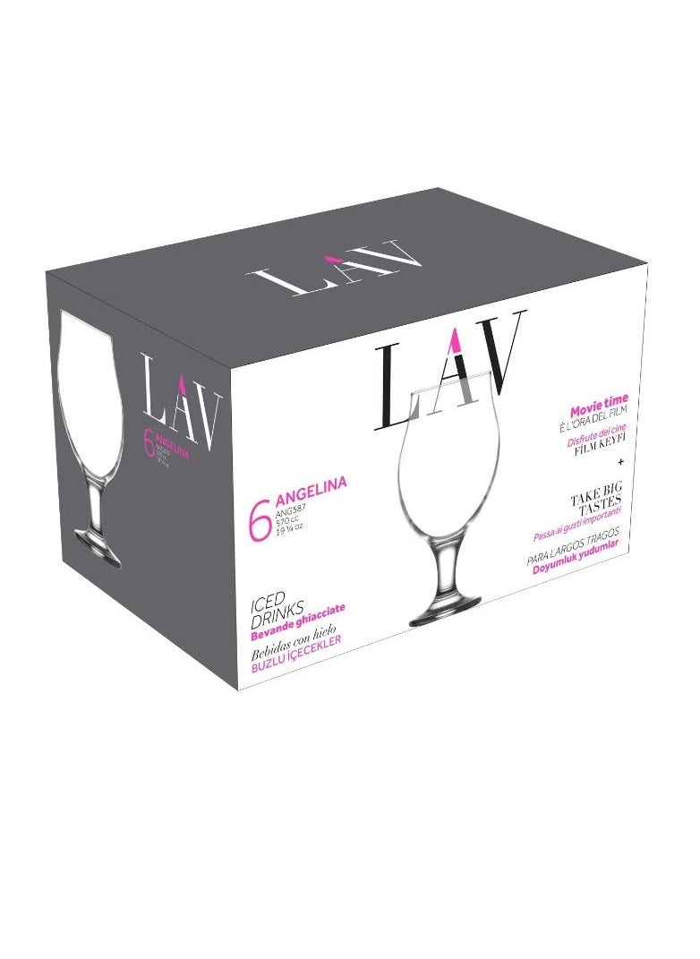 LAV 6-Piece Angelina Beer Glass 570 ml  - Image 4