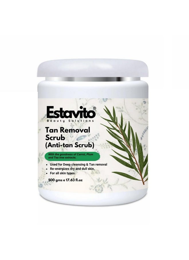 ESTAVITO - Tan Removal Scrub 500 Gms | Exfoliates & Deep Cleanses The Skin | Dee-Tan Scrub | Re-Energizes Dry & Dull Skin | For Men & Women | - Image 1