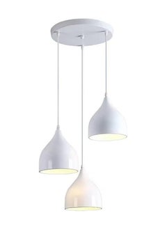 SP SUPER POWER Vintage Ceiling Light Fixture Industrial Pendant Light Iron Metal Hanging Lamp for Kitchen Island Dining Room Living Room Bedroom (White,3-Light)  - Image 1