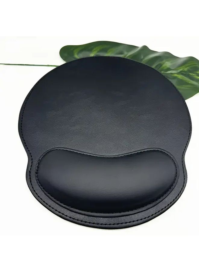 Faux Leather Mouse Pad for Office Desk Gaming Brown Ergonomic Accessory - Image 4